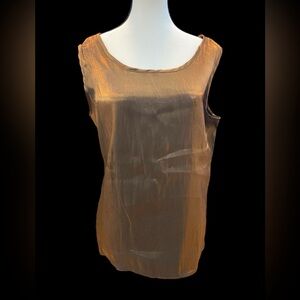 Chic Sleeveless Copper Blouse perfect for holidays size 14